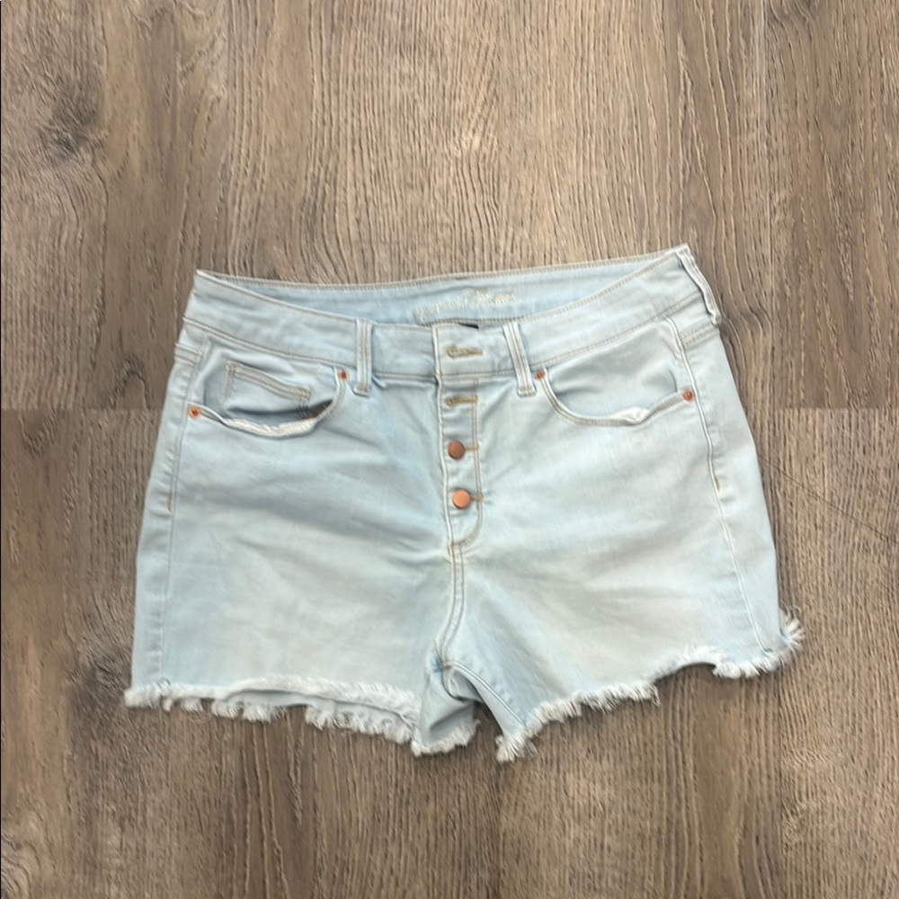 Universal Thread Blue Jean Shorts High-Waisted Frayed Hem high waisted shorts
